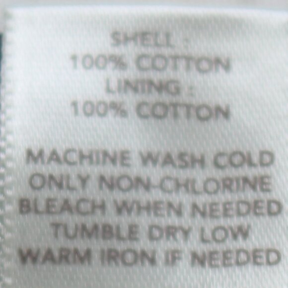 LOFT Blue w White & Lt Blue Dot Pattern Cotton Gauze Lined A-Line Skirt Sz LARGE - Picture 6 of 6